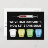 Impfschüsse Feiern Funny Party Postkarte (Vorne/Hinten)