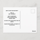 Impfschüsse Feiern Funny Party Postkarte (Rückseite)