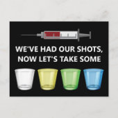 Impfschüsse Feiern Funny Party Postkarte (Vorderseite)