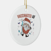Impfstoff af Funny Christmas Impfstoff Santa Keramik Ornament (Rechts)