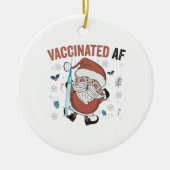 Impfstoff af Funny Christmas Impfstoff Santa Keramik Ornament (Vorne)