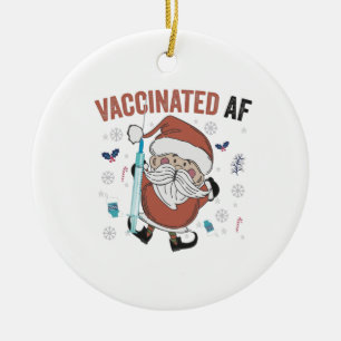 Impfstoff af Funny Christmas Impfstoff Santa Keramik Ornament