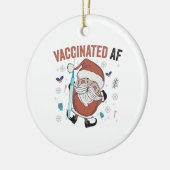 Impfstoff af Funny Christmas Impfstoff Santa Keramik Ornament (Links)