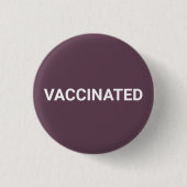 Impfstoff, Aubergine lila weißes Button (Vorderseite)