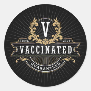 Impfstoff-Aufkleber RegalEmblem VAX Runder Aufkleber
