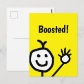 Impfstoff-Booster Niedlich Happy Face Postkarte (Vorne/Hinten)