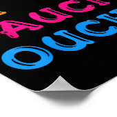 Impfstoff Funny Spaß Grafisches Zitat Fauci Ouchie Poster (Ecke)