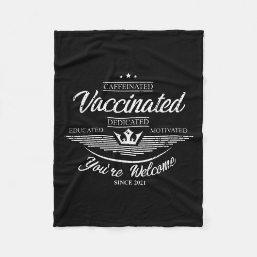 Impfstoff Funny Spaß Grafisches Zitat Vaccina Fleecedecke (Vorderseite)