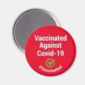 Impfstoff gegen Covid-19 #geimpft Magnet (Vorderseite/Rückseite)