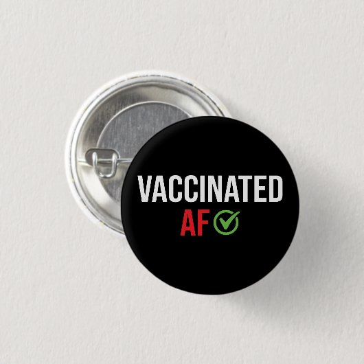 Impfstoff, geimpfte AF Button (Vorne & Hinten)