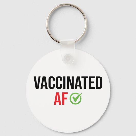 Impfstoff, geimpfte AF Schlüsselanhänger (Vorderseite)