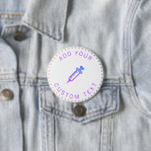 Impfstoff-Injektion Rosa und Lila Farbverlauf Button (Beispiel)