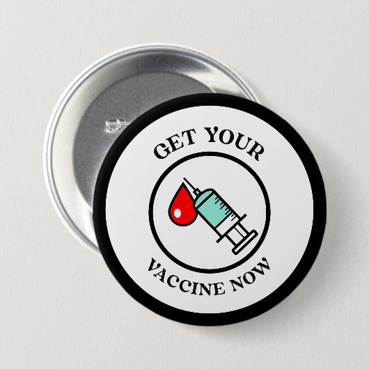 Impfstoff jetzt Covid-19 Moderne Gesundheitsversor Button (Vorne & Hinten)