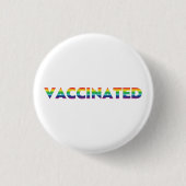Impfstoff, Longbt-Gay Pride-Regenbogenfarben Button (Vorderseite)
