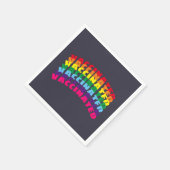 Impfstoff mit Regenbogen, dunkelblaues Papier Serviette (Ecke)