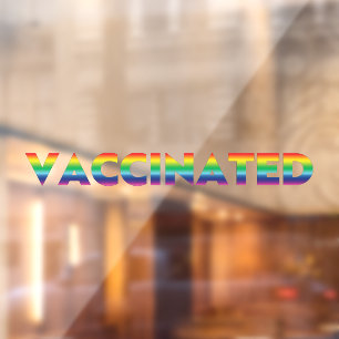 Impfstoff-Regenbogenfarben LGBT-Gay Pride Fensteraufkleber
