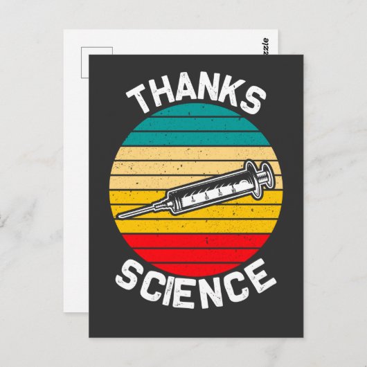 Impfstoff Retro-Spritze Wissenschaftlicher Impfsto Postkarte (Vorne/Hinten)