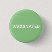 Impfstoff, sage-grünes weißes Button (Vorderseite)