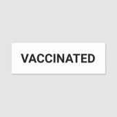 Impfstoff, Schwarz-weiß anpassbar Namensschild (Vorderseite)