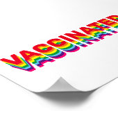 Impfstoff-Stolz-Gay-Regenbogenfarben Poster (Ecke)