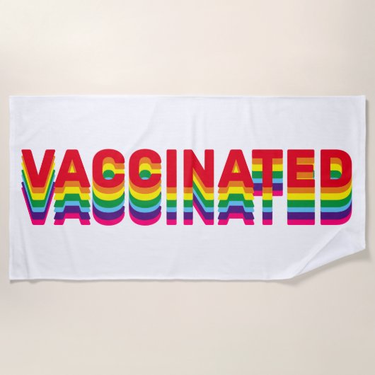 Impfstoff-Stolz-Gay-Regenbogenfarben Strandtuch (Vorderseite)