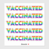 Impfstoff Stolz lgbtq Gay Regenbogenfarben Aufkleber (Blatt)