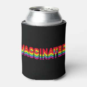 Impfstoff-Stolz-Regenbogenfarben schwarz Dosenkühler