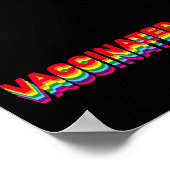 Impfstoff-Stolz-Regenbogenfarben schwarz Poster (Ecke)