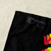 Impfstoff-Stolz-Regenbogenfarben schwarz Strandtuch (Beispiel)
