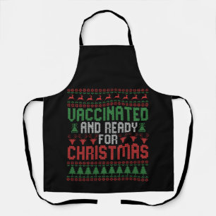 Impfstoff und fertig für Hallwoeen-Ugly-Sweater Schürze