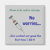 Impfstoff verabreichender Krankenpfleger Magnet (Vorne)