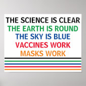 Impfstoffe Arbeit Masken Arbeit Wissenschaft ist e Poster (Vorne)