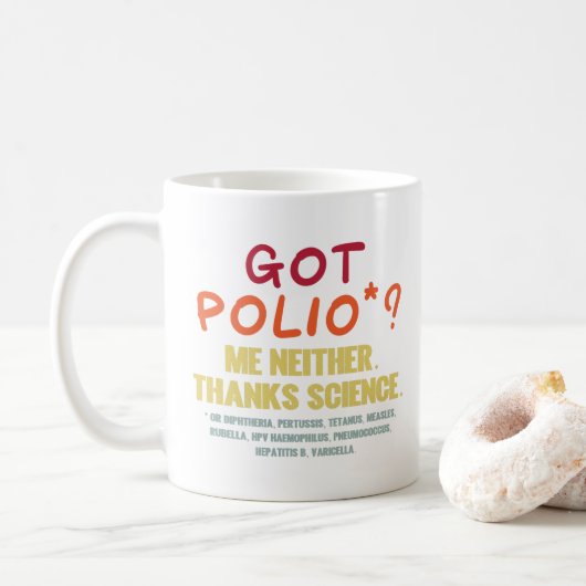Impfstoffe arbeiten dank Wissenschaftlichen Epidem Kaffeetasse (Mit Donut)