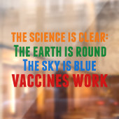 Impfstoffe arbeiten Pro-Impfstoff-Quote Fensteraufkleber (Blatt 2)