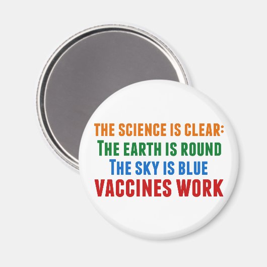 Impfstoffe arbeiten Pro-Impfstoff-Quote Magnet (Vorderseite/Rückseite)
