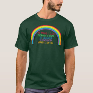 Impfstoffe tragen ein Maske-Rainbow-Rhym T-Shirt