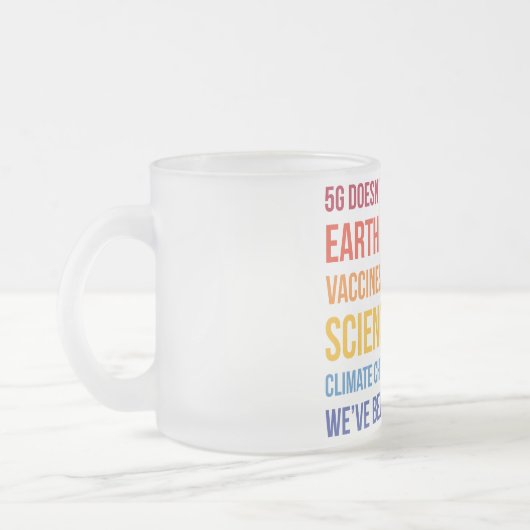 Impfstoffe Wissenschaftlicher Klimawandel real 5G Mattglastasse (Links)
