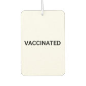 Impfstoffes, Schwarz-weißes, individualisierbares  Autolufterfrischer (Vorderseite)