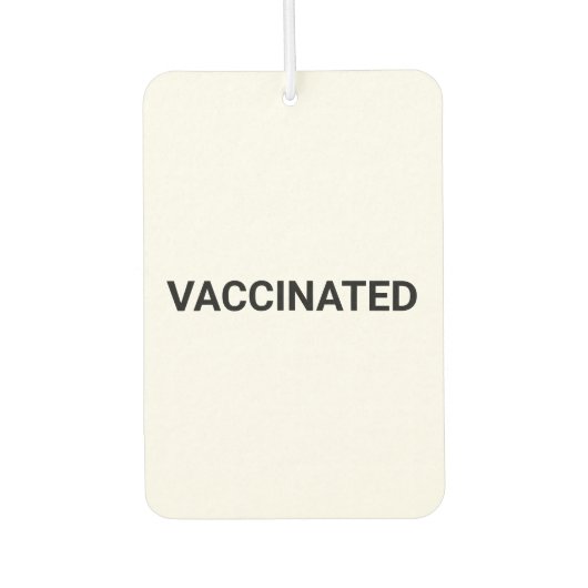 Impfstoffes, Schwarz-weißes, individualisierbares  Autolufterfrischer (Vorderseite)