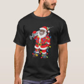 Impfte Afrikanischer Weihnachtsmann Funny Chri T-Shirt (Vorderseite)
