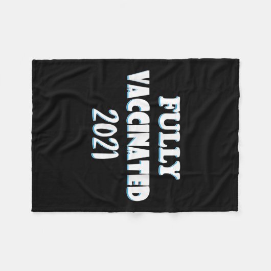 Impfte Funny Graphic Quote Pro geimpft 2021 Fleecedecke (Vorderseite (Horizontal))