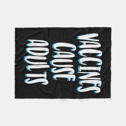 Impfte Funny Spaß Grafische Erwachsene Joke Quote Fleecedecke (Vorderseite (Horizontal))