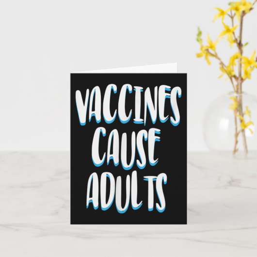 Impfte Funny Spaß Grafische Erwachsene Joke Quote Karte (Gelbe Blume)