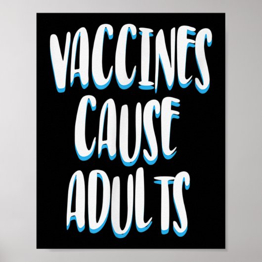 Impfte Funny Spaß Grafische Erwachsene Joke Quote Poster (Vorne)