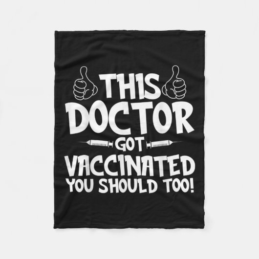 Impfte Funny Spaß Grafischer Joke Quote Vaccinat Fleecedecke (Vorderseite)