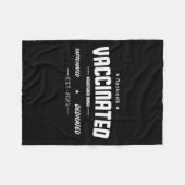 Impfte Funny Spaß Grafisches Zitat Nu registriert Fleecedecke (Vorderseite (Horizontal))