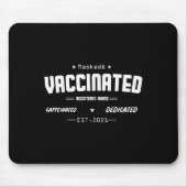 Impfte Funny Spaß Grafisches Zitat Nu registriert Mousepad (Vorne)