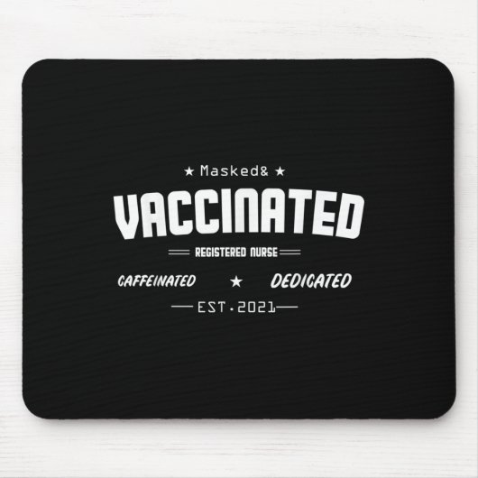 Impfte Funny Spaß Grafisches Zitat Nu registriert Mousepad (Vorne)