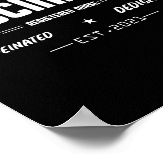 Impfte Funny Spaß Grafisches Zitat Nu registriert Poster (Ecke)