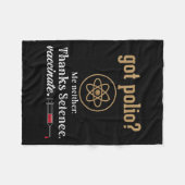 Impfte Funny Spaß Graphic Quote Science Polio Fleecedecke (Vorderseite (Horizontal))